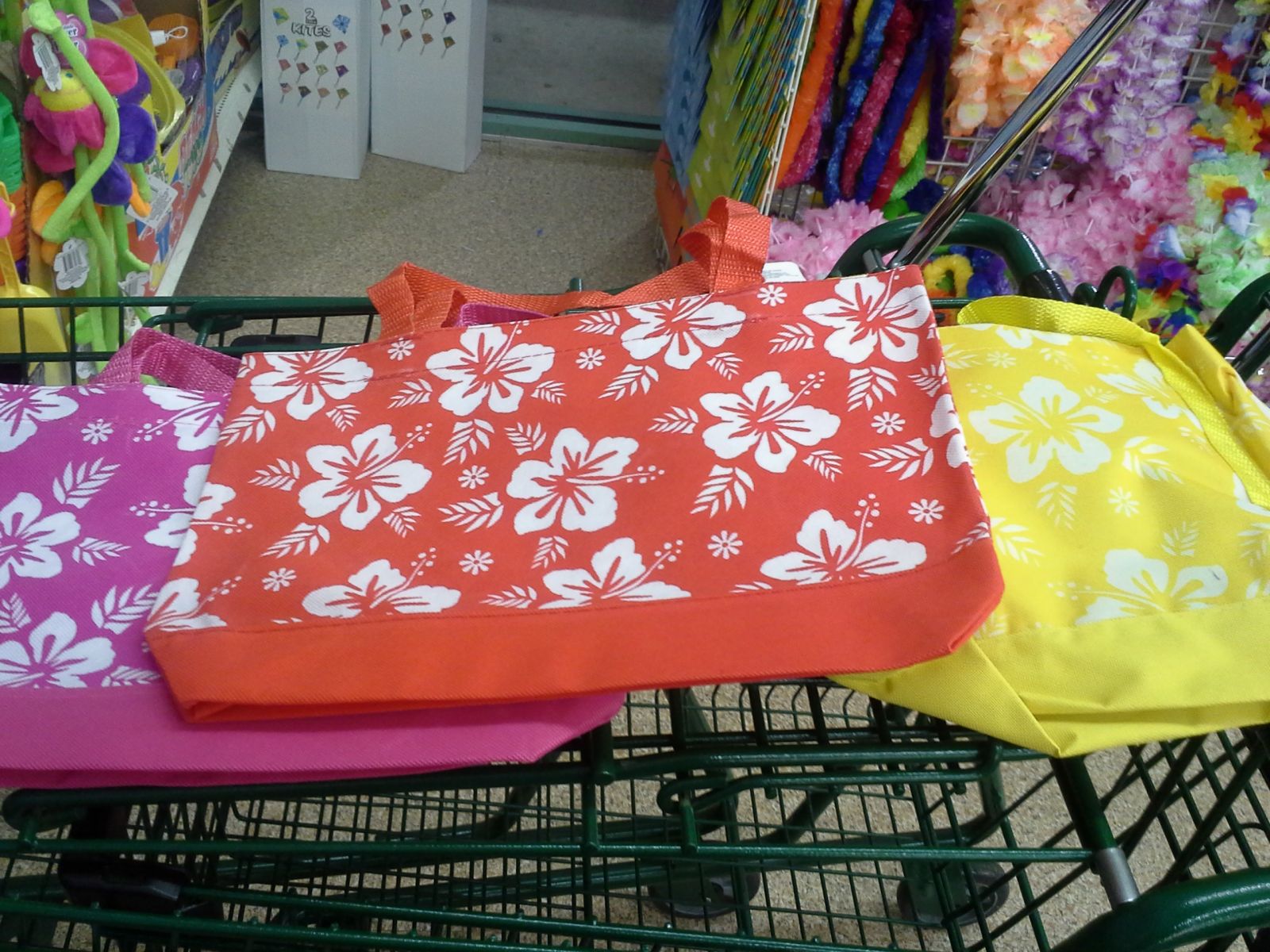 Dollar Tree Hibiscus Tote Bags