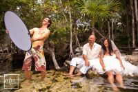 *
Alfredo laughing with cenote couple - we have the best job Ever!