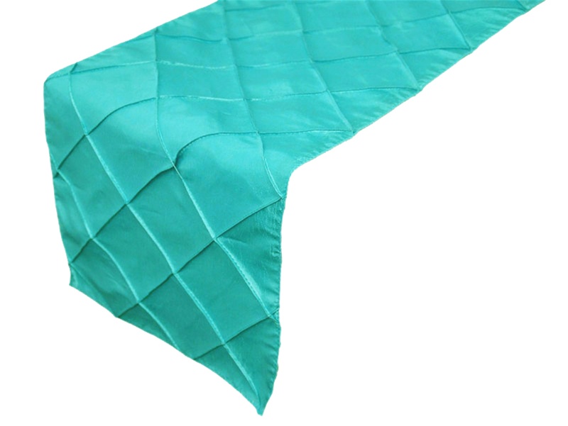 Turquoise Pintuck Table Runners