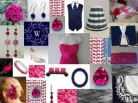 Hot Pink and Navy Inspiration Board