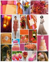 Orange and Pink Inspiration Board