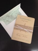 Passport Invitations with Belly Band
