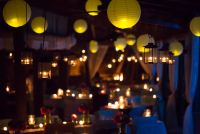 Chinese lanterns as a great dinner decoration