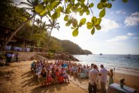 my ceremony at the beach #DestinationWedding #LasCaletas