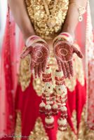 Beautiful Henna on Indian Bride