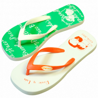 cartoon flipflops, send us your cartoon and we can print them on the sandals