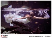 Underwater Trash the Dress Session at a Cenote