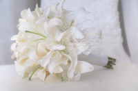 White Casablanca lilies bouquet