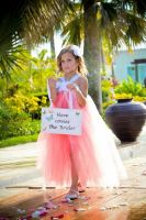 My Niece Yazmine as one of our flower girls in Punta Cana at the Now Larimar Fountain