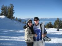Our first trip together, boarding at Heavenly in Lake Tahoe