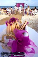 Beach wedding at Moon Palace, Cancun, Mexico.